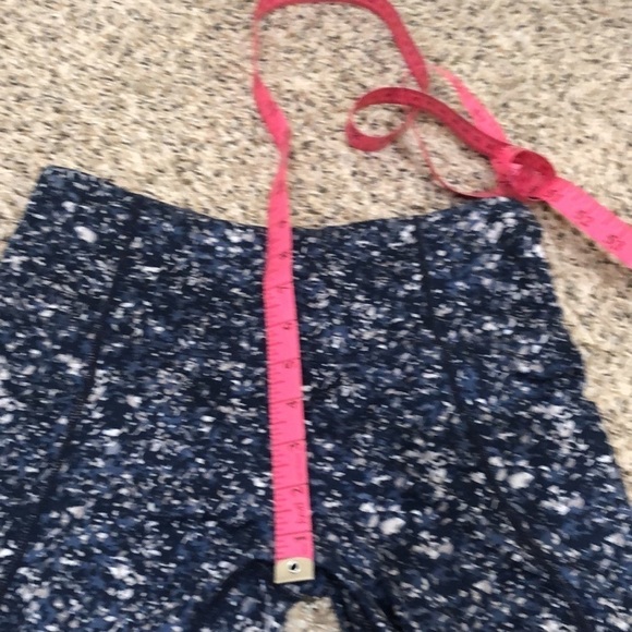 Athleta Stash Pocket Cropped Leggings Size Small Navy Blue Sandstone Print - Picture 7 of 10